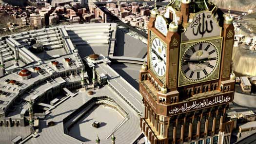  راه اندازي بزرگترين ساعت جهان در مکه+ عکس 