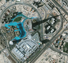 تصویر ماهواره ای از بلندترین ساختمان جهان
