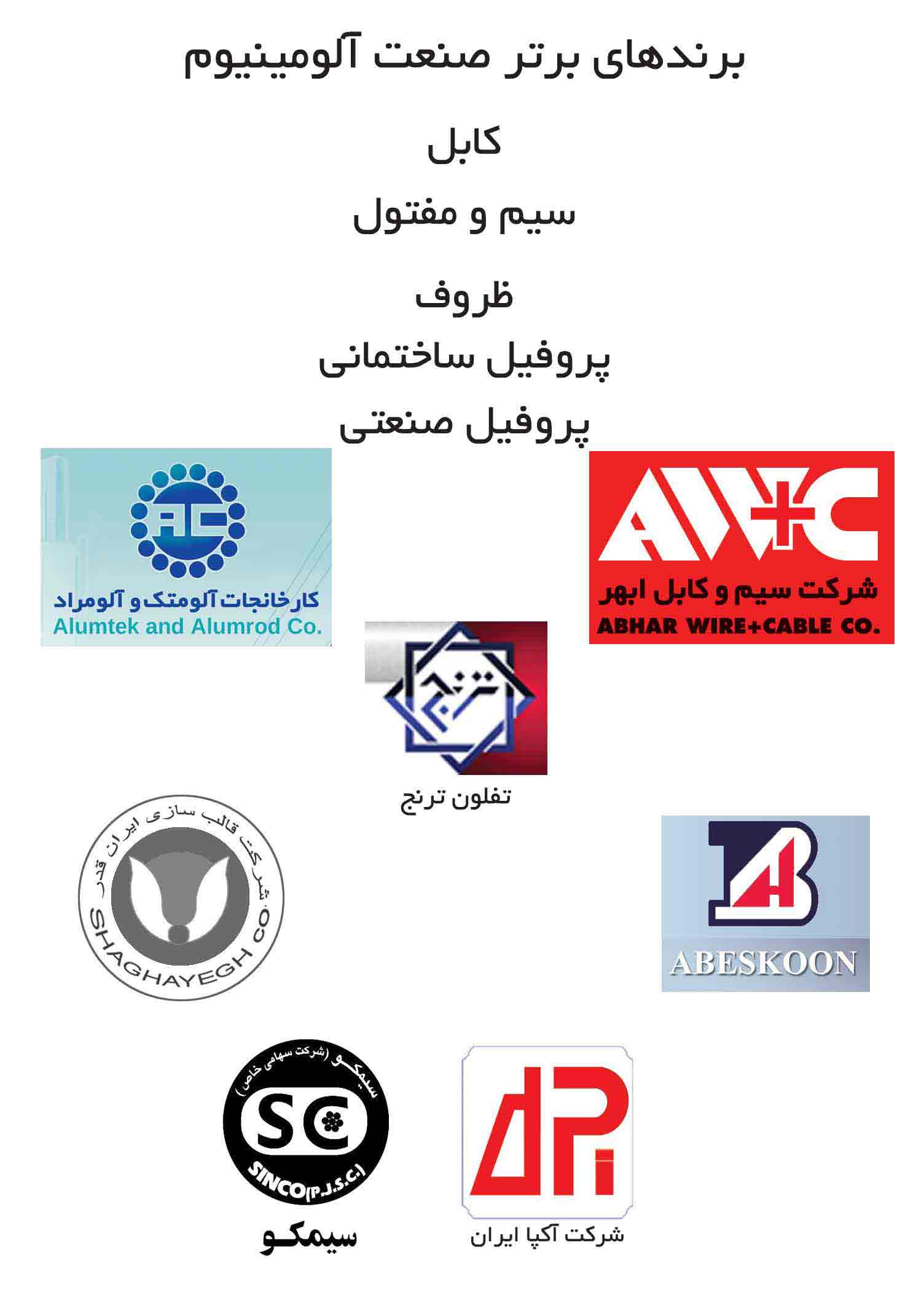 برندهاي برتر صنايع آلومينيوم توسط سنديكا معرفي شدند
