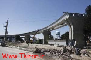 سقوط پل در حال ساخت در بهشت زهراي تهران 